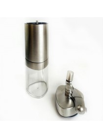 Кофемолка ручная со складной ручкой и стеклянной колбой для кофе